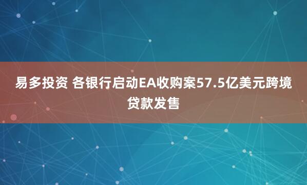 易多投资 各银行启动EA收购案57.5亿美元跨境贷款发售